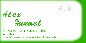 alex hummel business card